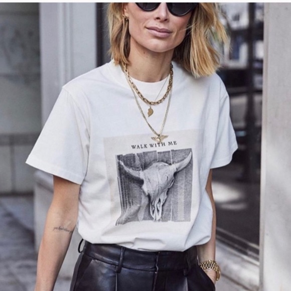 Anine Bing Tops - Anine Bing Lili Tee - Walk with me